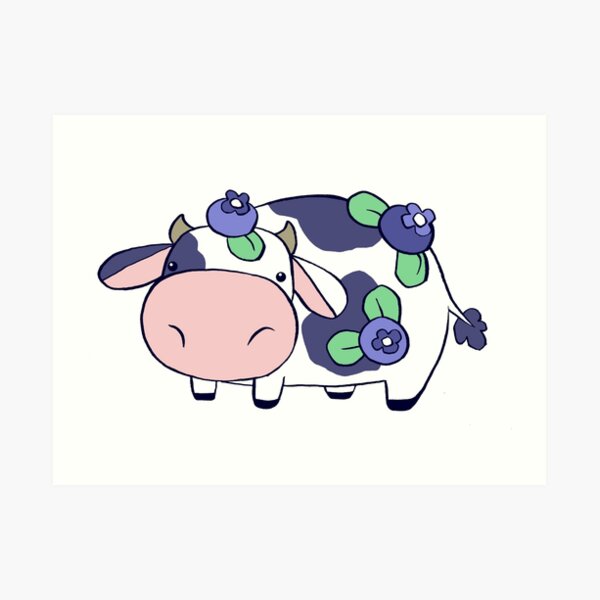 Blue Berry Cow Wallpaper - Goimages Power