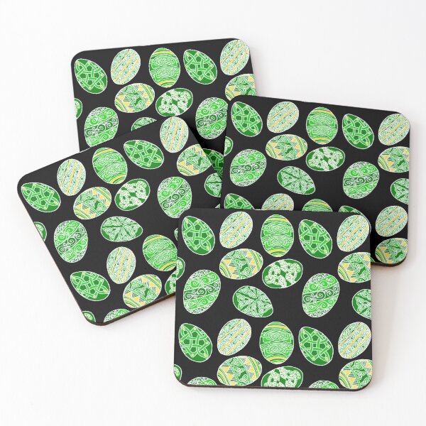 Item preview, Celtic Pysanky Eggs in Greens designed and sold by ingridthecrafty.