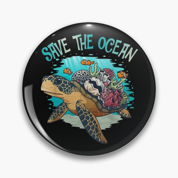 Save The Ocean Pins and Buttons for Sale