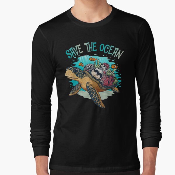 Women's Save The Ocean Turtle Print T-shirt – Save Our Ocean Official