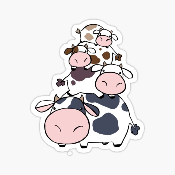 Cow Stack Sticker