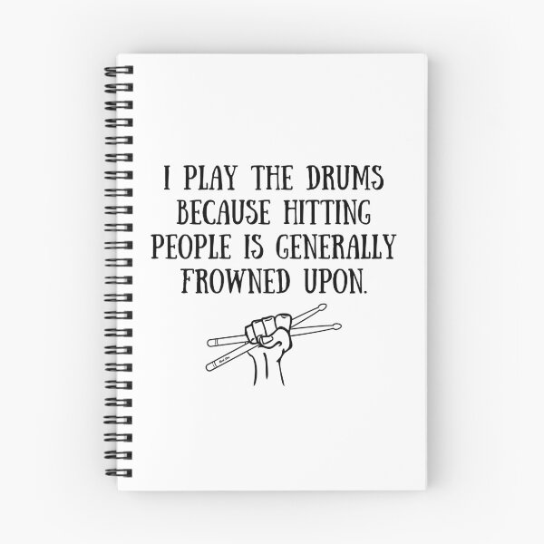Item preview, Funny Drummer Gift | I Play Drums Because Hitting People Is Frowned Upon | Drummer Gift designed and sold by Presto Prints Design.