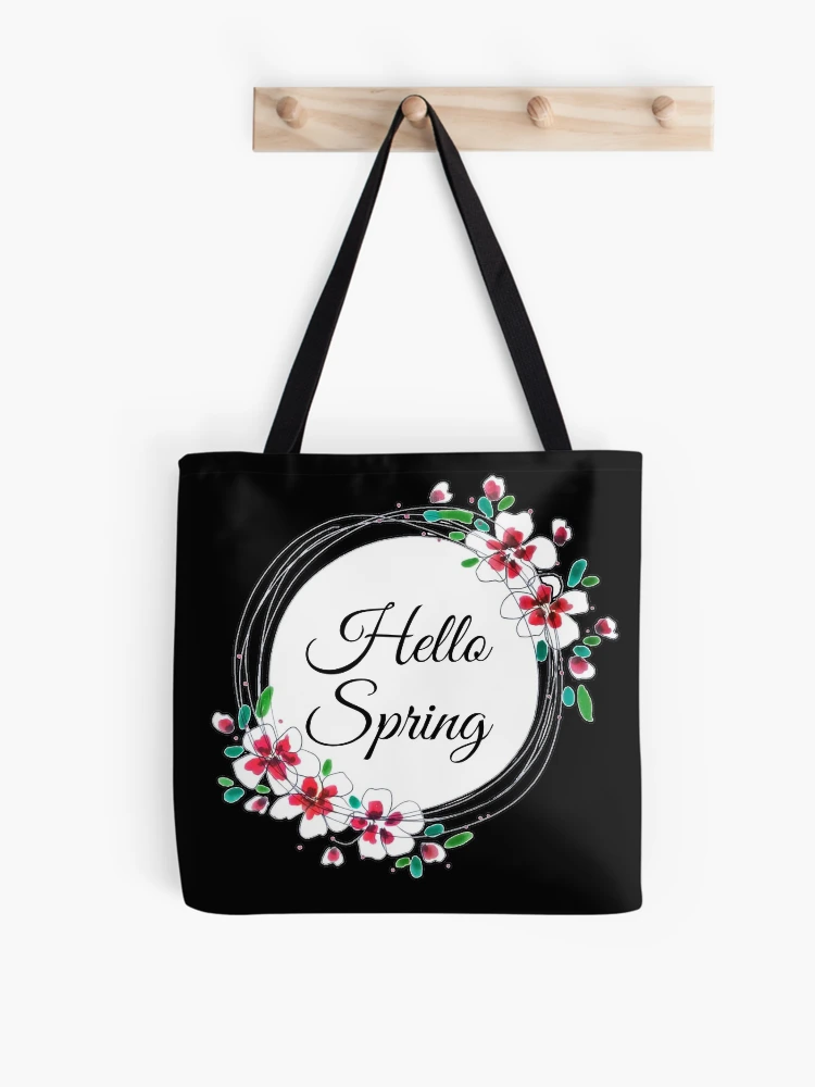 Thumbnail 1 of 2, Tote Bag, Hello Spring designed and sold by Trisha Banlasan.