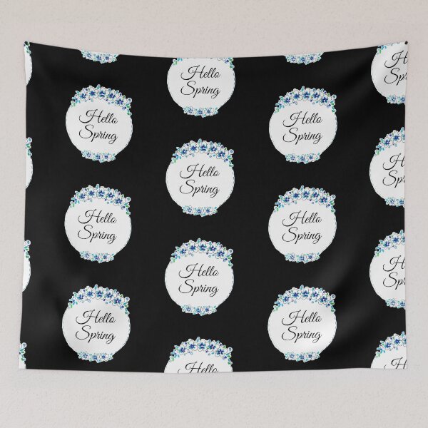 Item preview, Hello Spring in Blue Wreath designed and sold by Trisha Banlasan.
