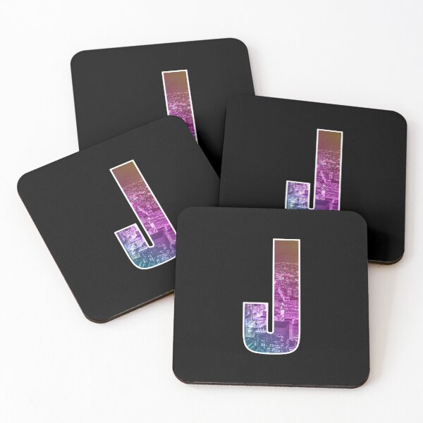 Item preview, Letter J - Retro Vaporwave City Art designed and sold by dylanxh.