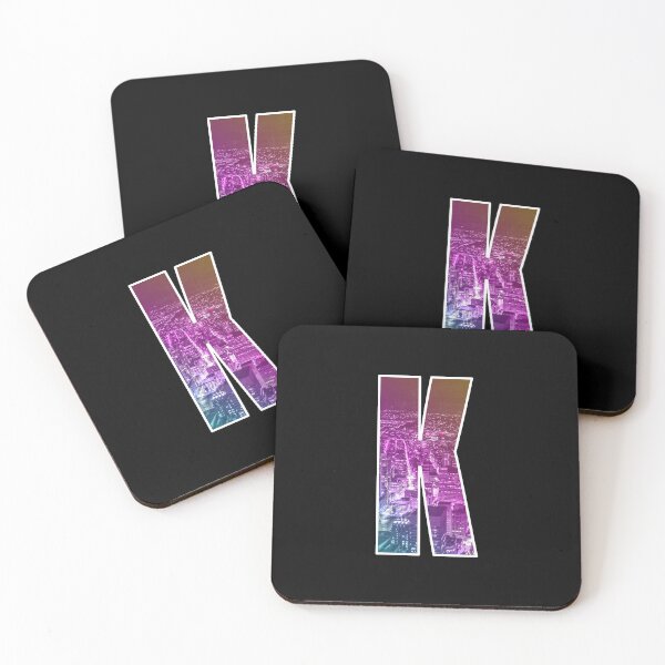 Item preview, Letter K - Retro Vaporwave City Art designed and sold by dylanxh.