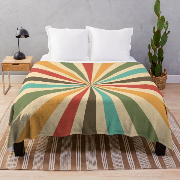 Item preview, Retro Sun Burst Lines Vintage Midcentury Circus Color Radial Pattern designed and sold by CoitoCG.