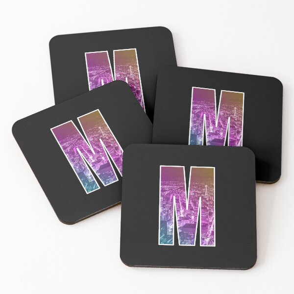 Item preview, Letter M - Retro Vaporwave City Art designed and sold by dylanxh.