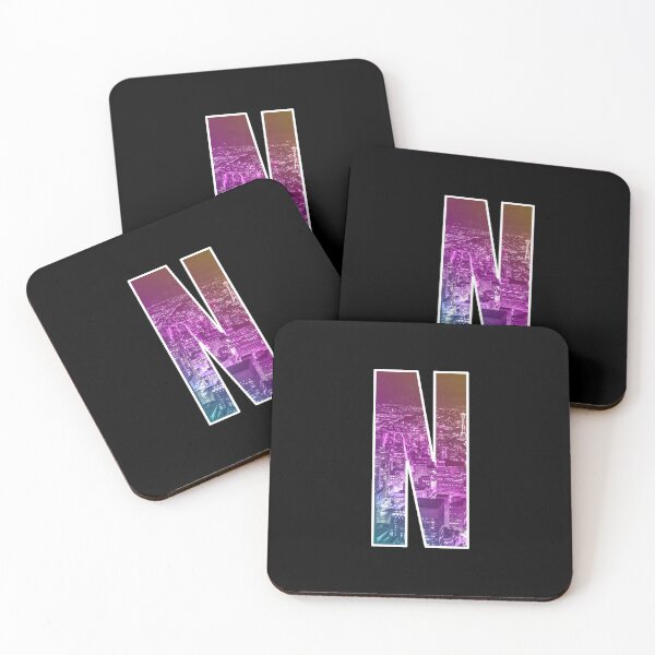 Item preview, Letter N - Retro Vaporwave City Art designed and sold by dylanxh.