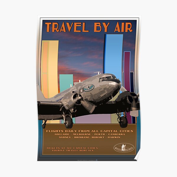 Retro Airline travel DC3_02a Poster