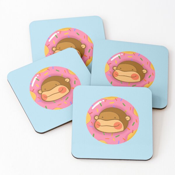 Item preview, Monkey in a Pink Donut designed and sold by CyndoLin.