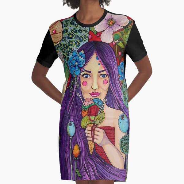 Yarn in every flavor Graphic T-Shirt Dress