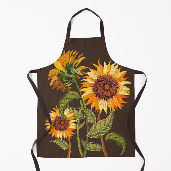 Item preview, Sunflowers golden retro 70s designed and sold by chrissyink.