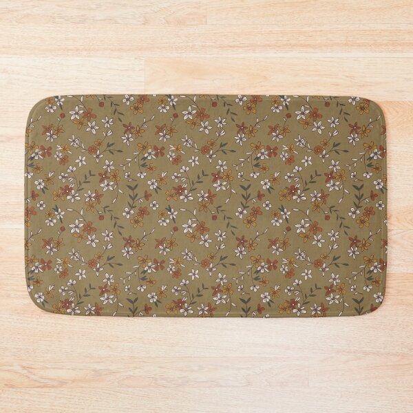 Item preview, Green, Orange, Rust Fall Ditsy Floral designed and sold by StudioPosies.