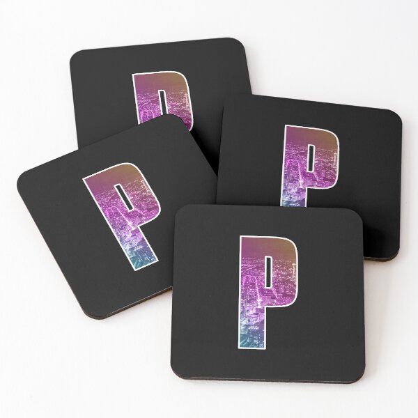 Item preview, Letter P - Retro Vaporwave City Art designed and sold by dylanxh.