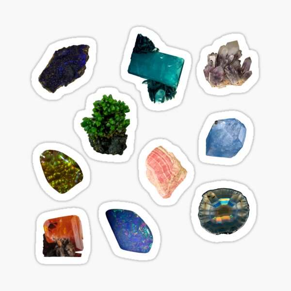 Ten Mini Gemstones | Gemstone and Mineral Collection | Vol. 2 Sticker