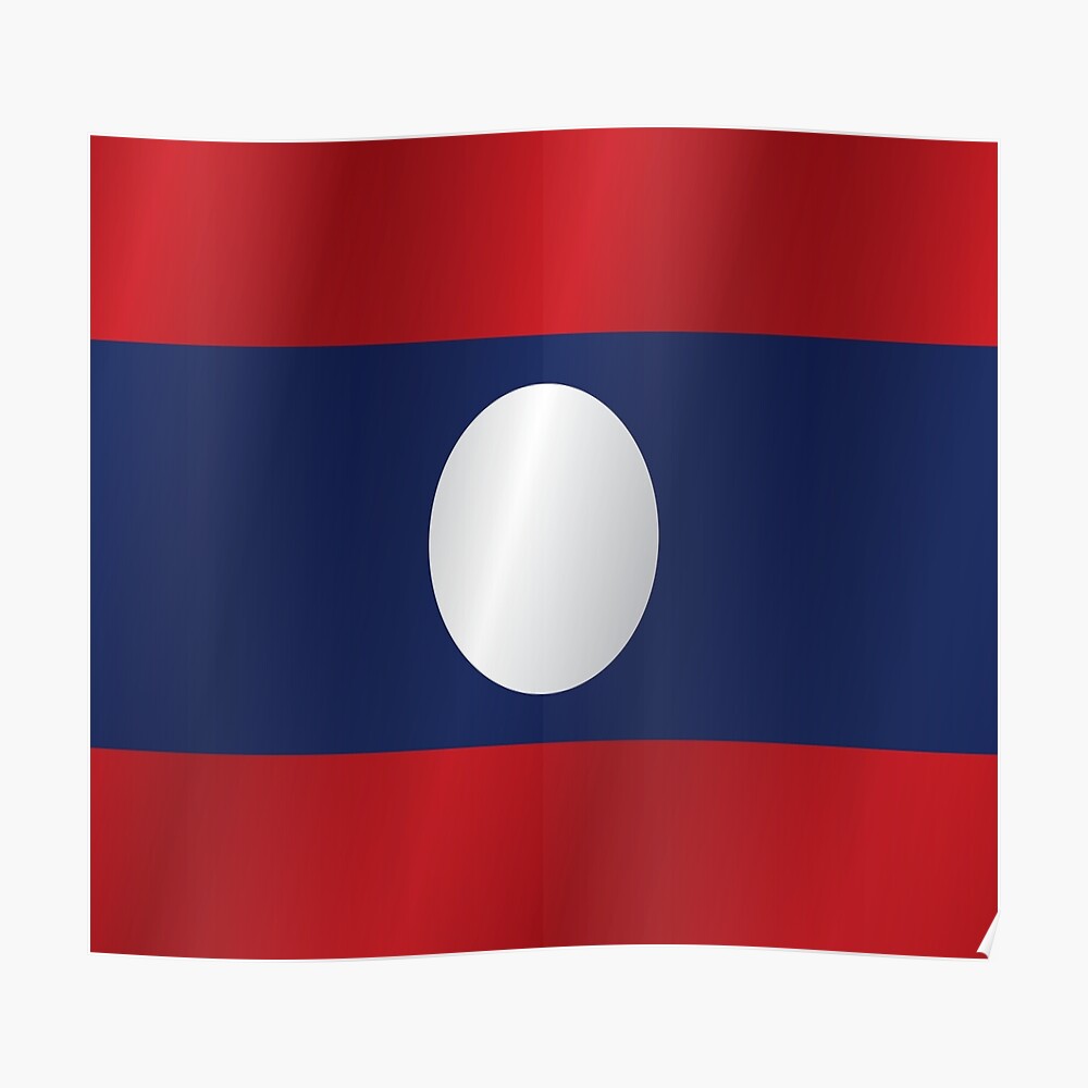 Laos Lightweight Flag Scarf
