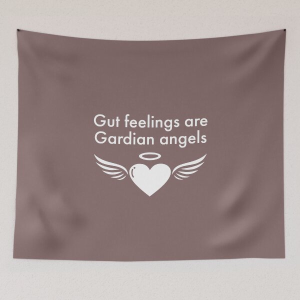 Item preview, Gut feelings are Gardian angels - beautiful spiritual quote. designed and sold by Theleochick.