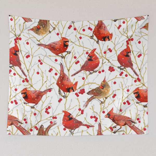Item preview, Winter Cardinals | White designed and sold by L Diane Johnson.