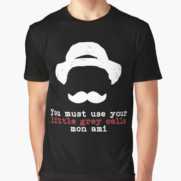Agatha Christie Hercule Poirot Little Grey Cells Graphic T-Shirt