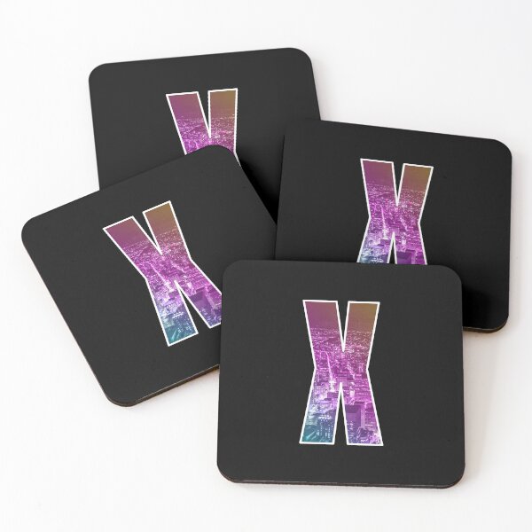 Item preview, Letter X - Retro Vaporwave City Art designed and sold by dylanxh.