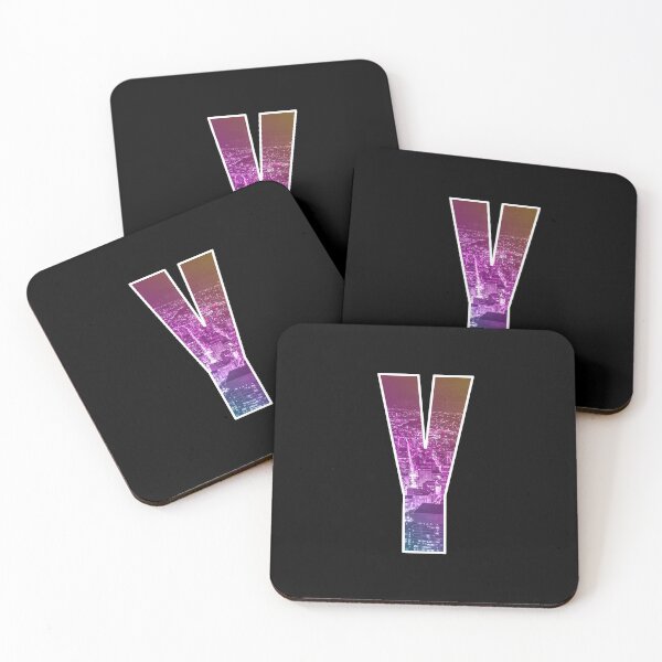 Item preview, Letter Y - Retro Vaporwave City Art designed and sold by dylanxh.