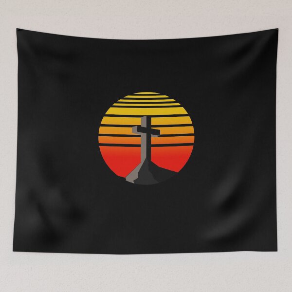 Item preview, Calvary Cross | Cross at Sunset | Risen Lord designed and sold by GospelShirts.