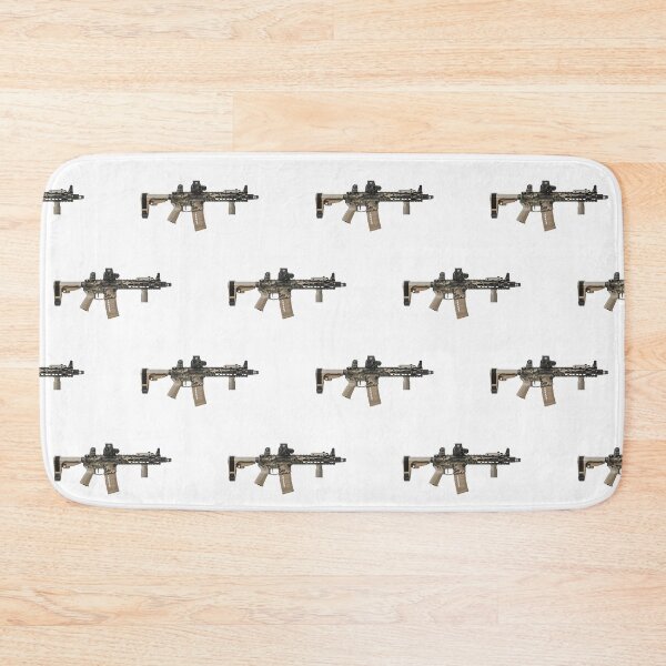 Item preview, AR-15 Tan Camo Gun Pattern - White designed and sold by Matt Ballinger.