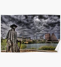 Steve Ray Vaughan statue, Austin, Texas Poster