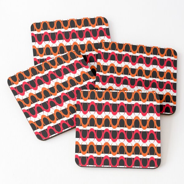 Artikelvorschau, Retro Red and Orange Mod Stripe entworfen und verkauft von NobodysHero.