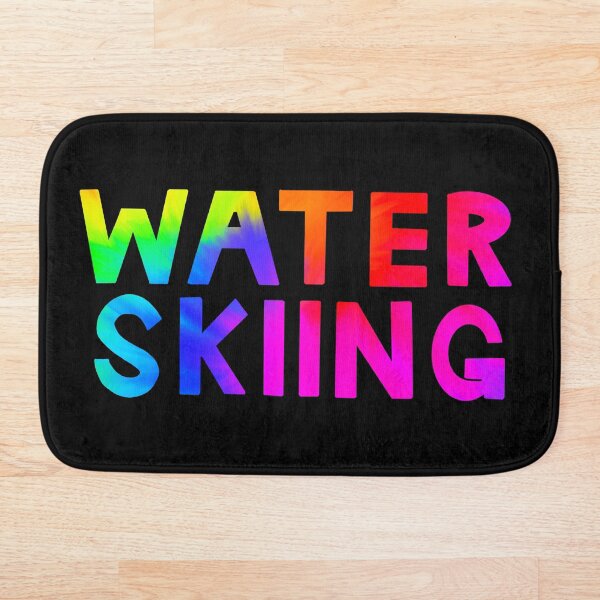 Artikelvorschau, Regenbogen-Wasserski-Textdesign entworfen und verkauft von WillowTee.