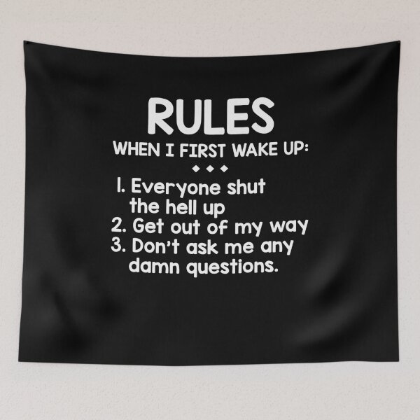 Item preview, Rules When I First Wake Up designed and sold by BaseStore.