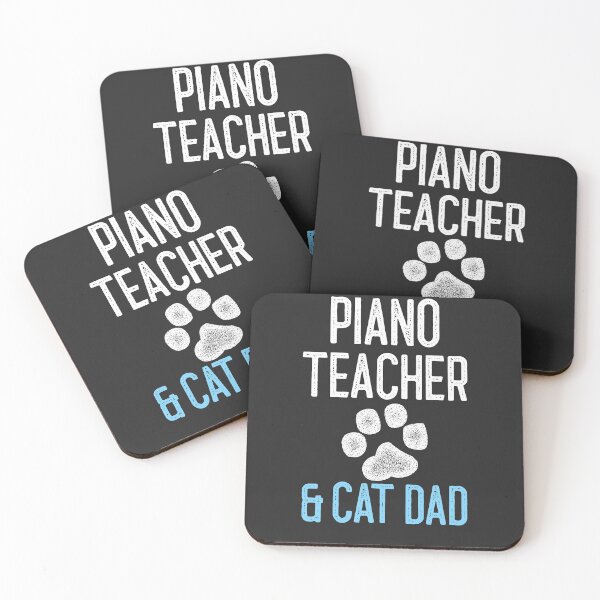 Item preview, Piano Teacher & Cat Dad Music Teacher Gift designed and sold by EricJP.