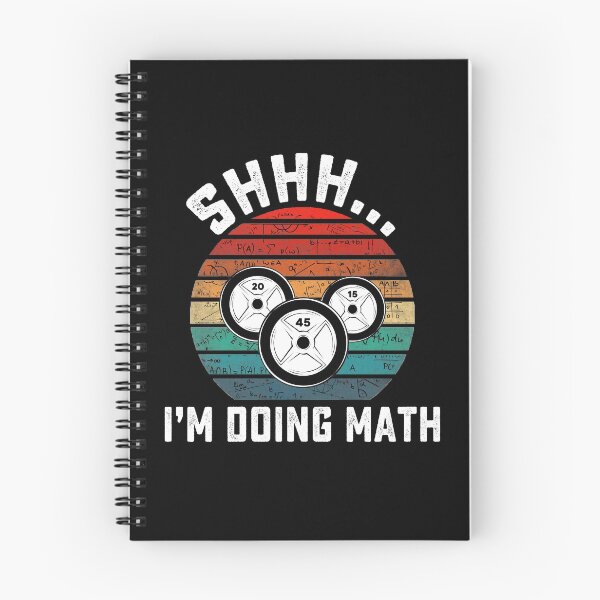 Item preview, Shhh I'm Doing Math Funny Weight Lifting Workout designed and sold by AnimaLovers.