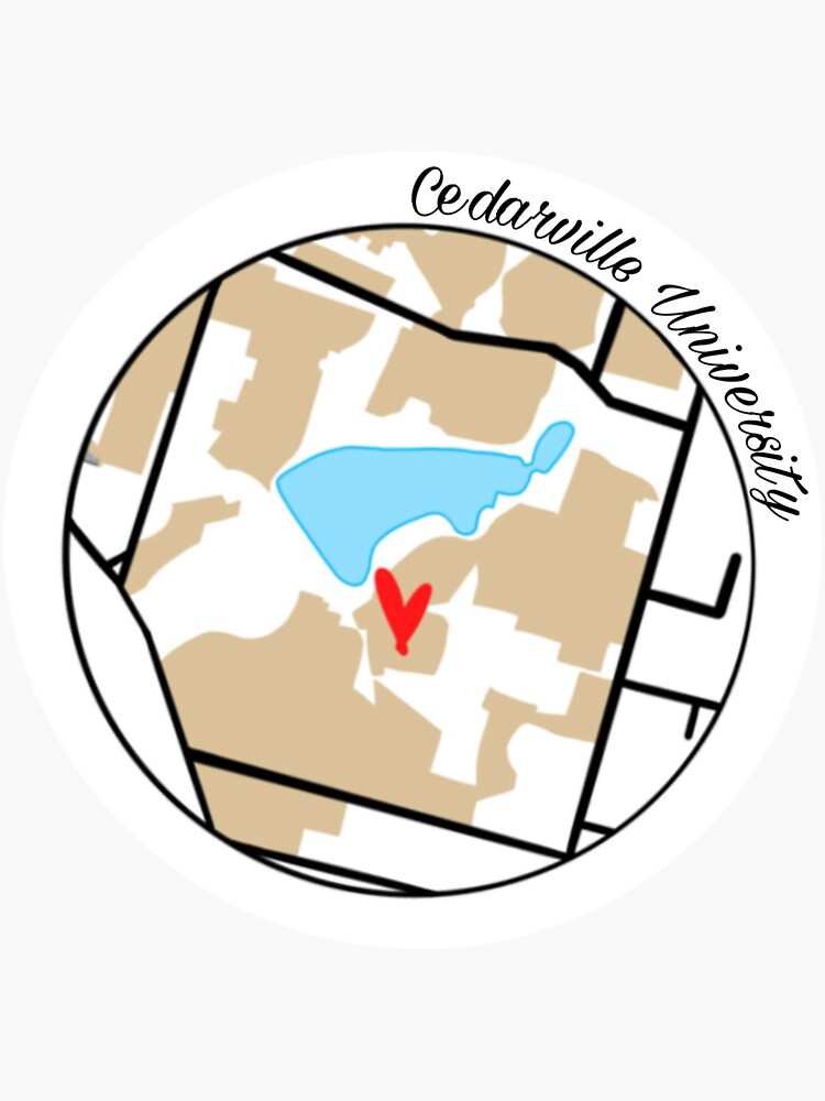 "Cedarville University Map" Sticker by DesignCutts Redbubble