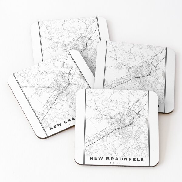 Item preview, New Braunfels Map designed and sold by Tamas Das.
