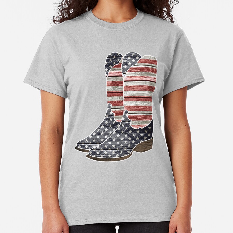 Patriotic Cowboy Boots Classic T-Shirt