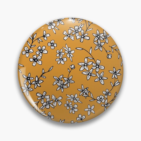 Item preview, Mustard Yellow & White Ditsy Floral designed and sold by StudioPosies.