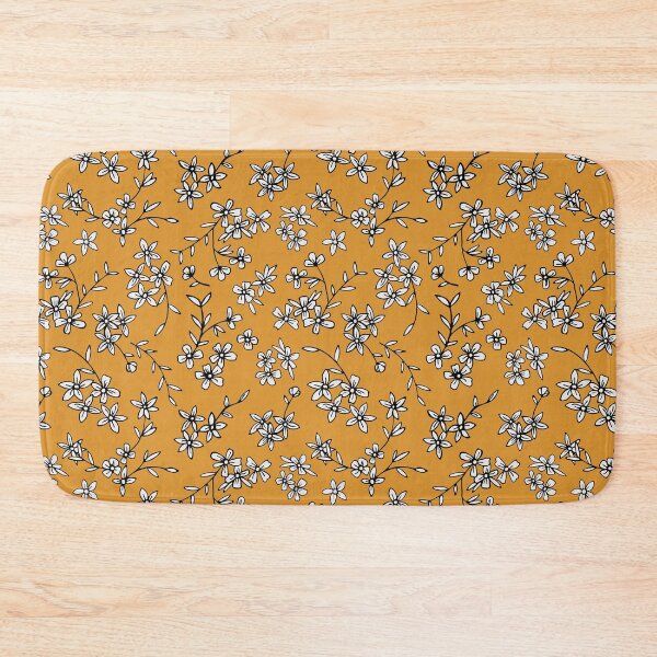 Item preview, Mustard Yellow & White Ditsy Floral designed and sold by StudioPosies.