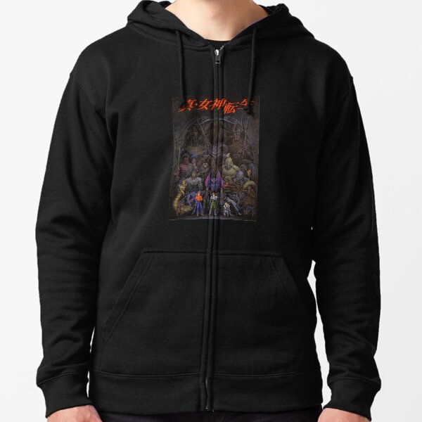 Men Shin Megami Tensei IV Logo Hoodie Pullover Zip Up Men Shin Megami Tensei IV Logo Hoodie Pullover Zip Up