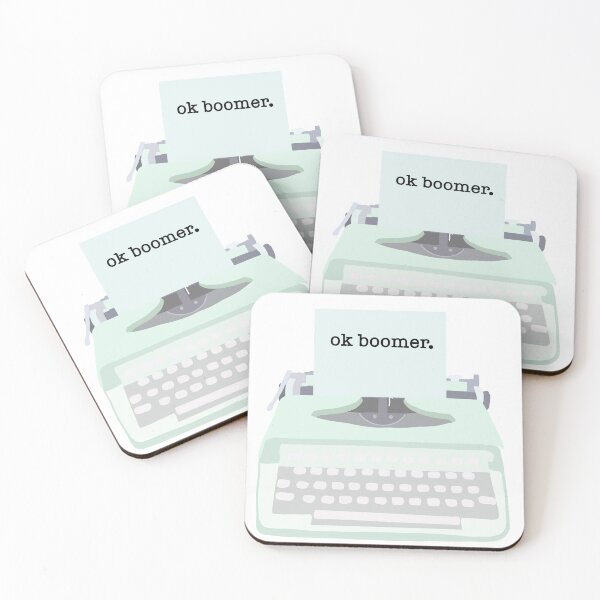 Item preview, “ok boomer” Typewriter designed and sold by SkiSwim.