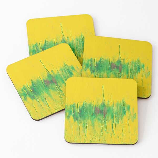 Aperçu de l'œuvre Beau champ d'herbe d'été abstrait jaune et vert créée et vendue par Marilena Strambu.