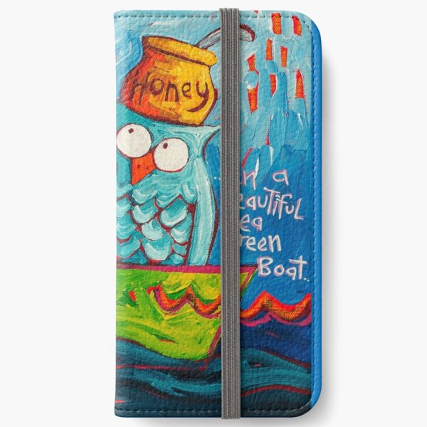 In a beautiful pea green boat iPhone Wallet