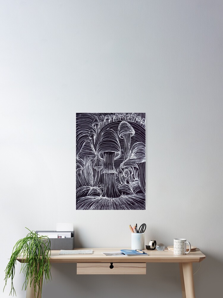 Trippy Pilz Poster Von Artbymeganbrock Redbubble