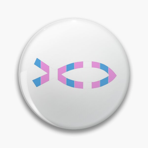 Item preview, Trans Pride Christian Fish - Affirming Pride Design designed and sold by BackgroundPixel.