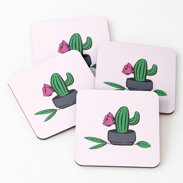 Item preview, Cactus with pink flower designed and sold by catnbloom.