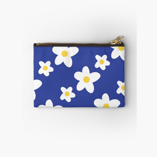 Item preview, White Daisy Flower Pattern on Navy Blue designed and sold by fabibar.