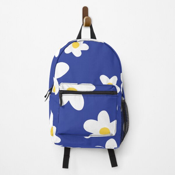 Item preview, White Daisy Flower Pattern on Navy Blue designed and sold by fabibar.