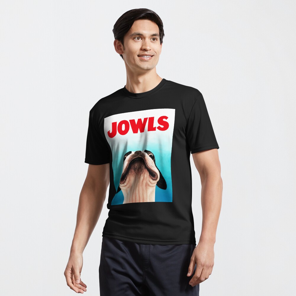 Limited New Jowls Boston Terrier poster Classic T-Shirt Size M to 3XL 