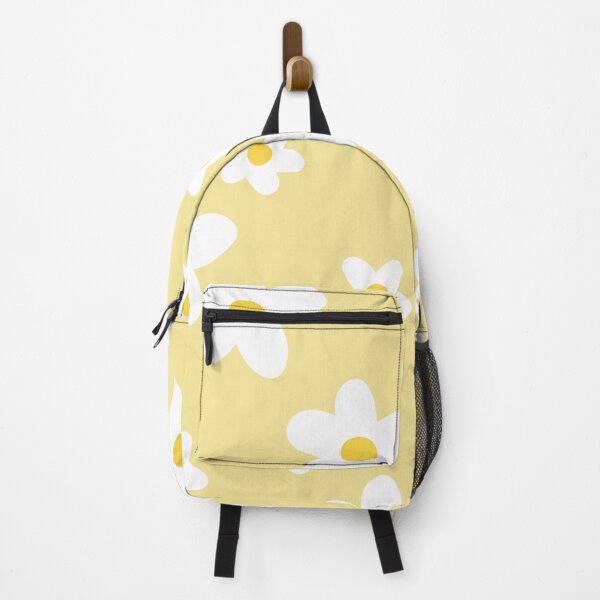 Item preview, White Daisy Flower Pattern on Baby Yellow designed and sold by fabibar.
